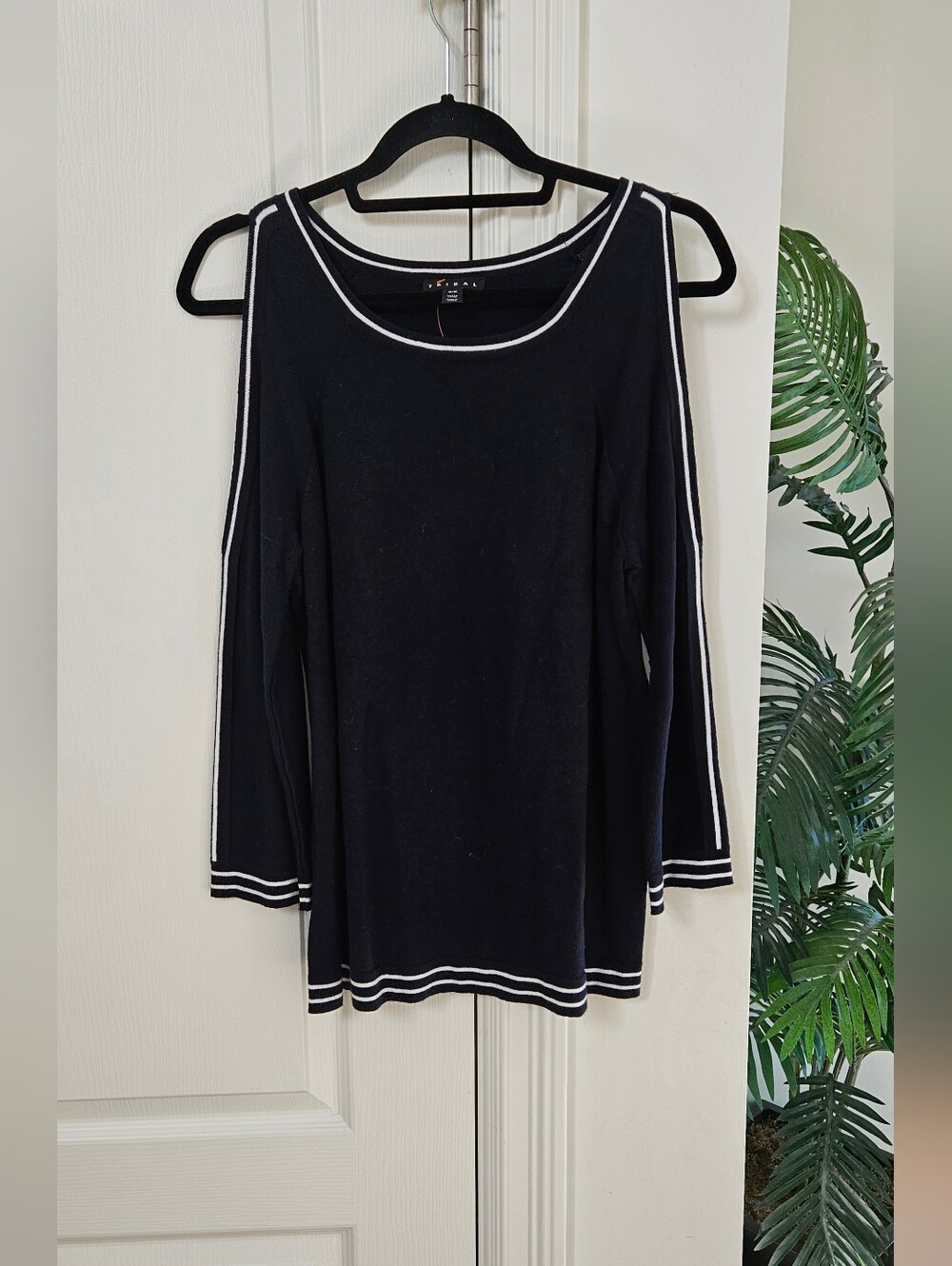 Tribal Cold Shoulder Sweater